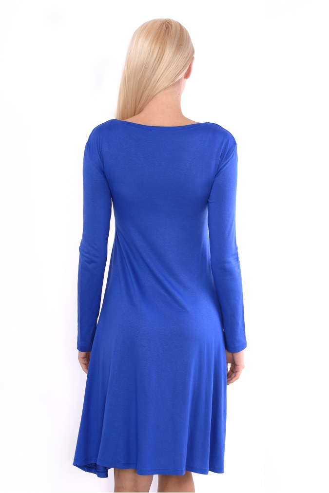 Dámské šaty CORINE s dlouhým rukávem modrá