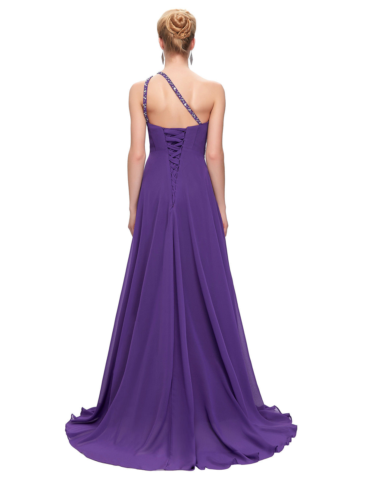 Luxusní plesové a společenské šaty  fialová