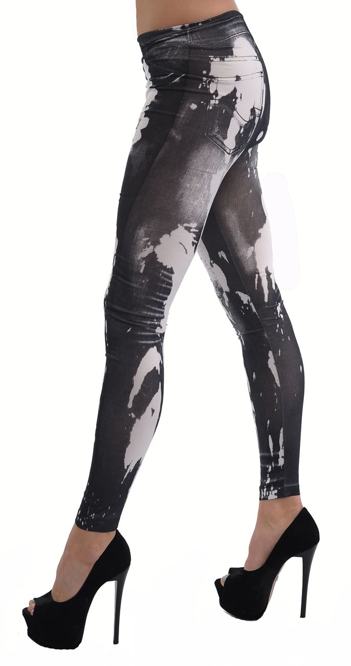 Jeans dámské legíny - šedé