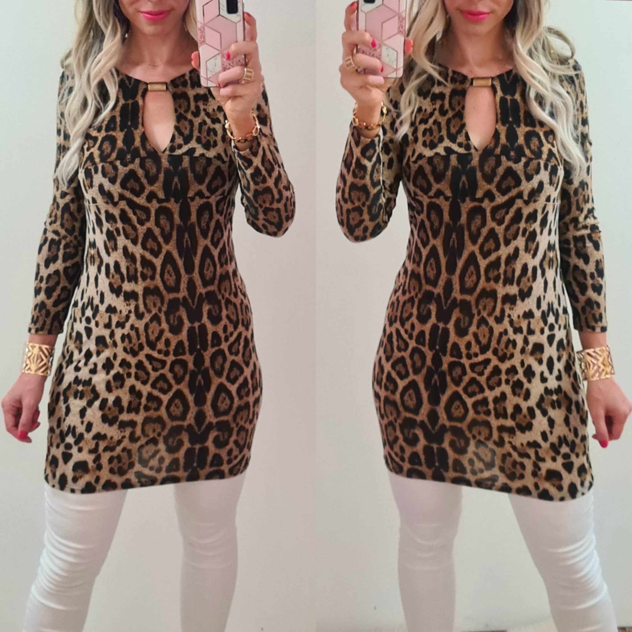 Dámské leopardí šaty 