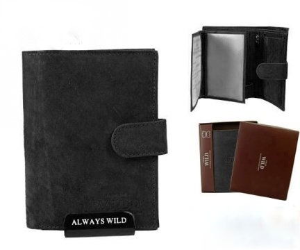 Pánská kožená peněženka ALWAYS WILD N4L-MHU černá