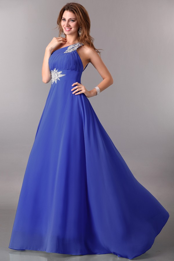 Luxusní plesové a společenské šaty  modrá