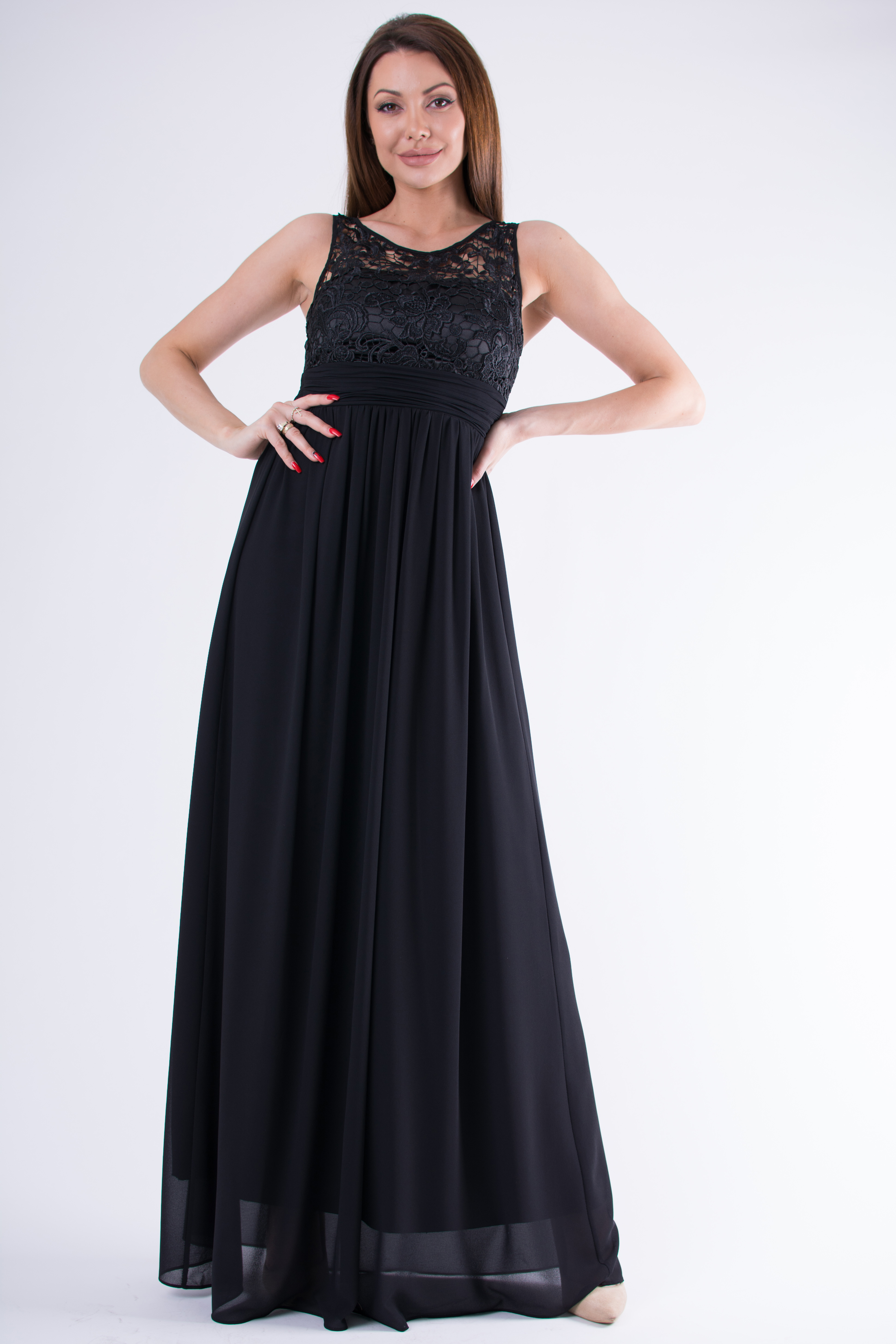 Dámské společenské dlouhé šaty Deborah černé (Dámské šaty)