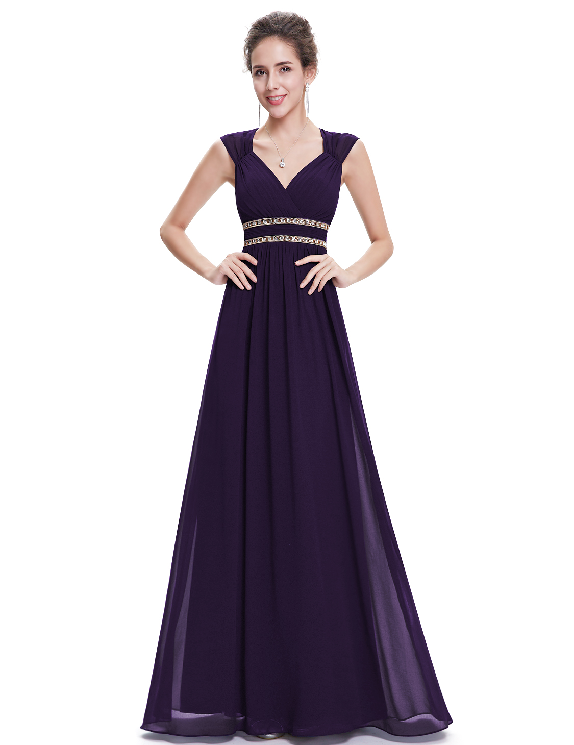 Ever Pretty plesové a společenské šaty EP08697DP fialová (Dámské šaty)