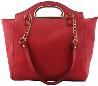 Handbags dámská kabelka s řetízkem 2340 červená